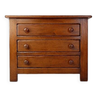 Brutalist Masive Oak chest of drawers - 1960s
