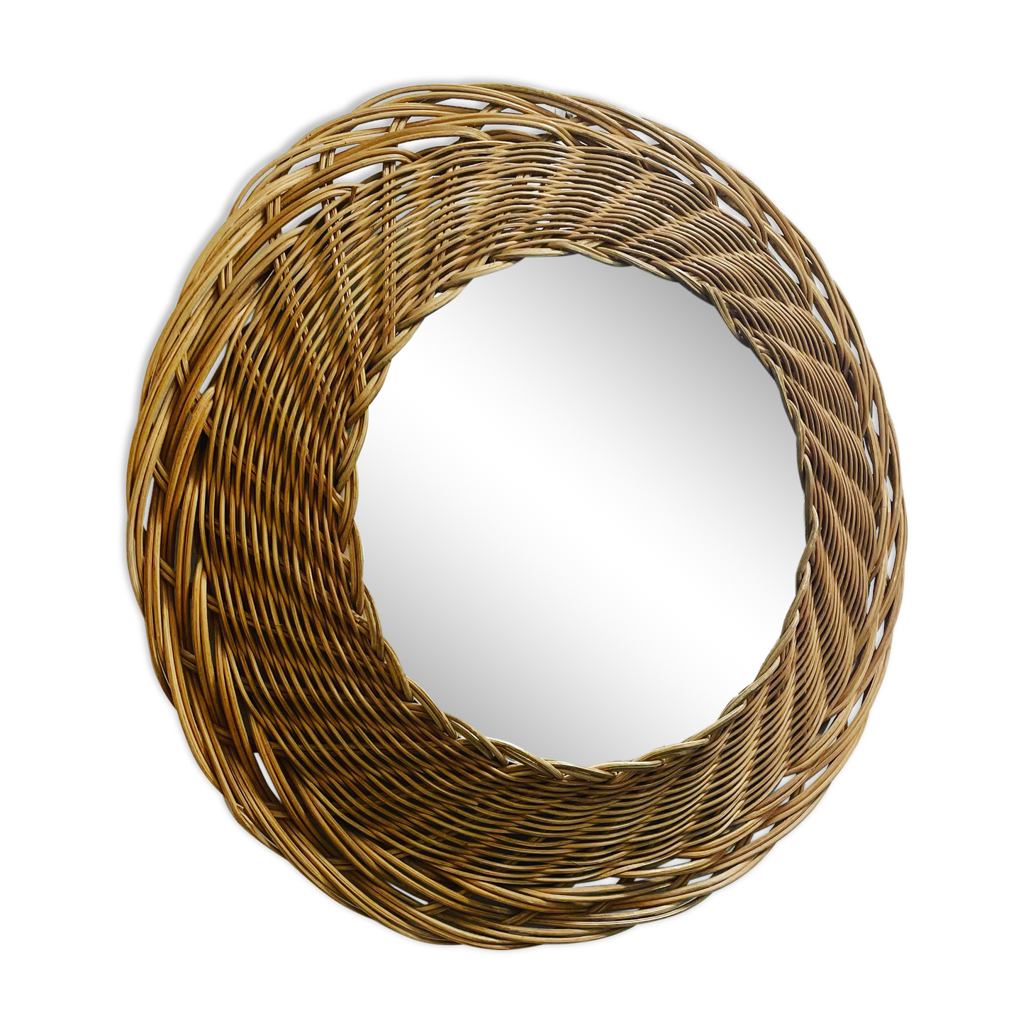Small rattan mirror