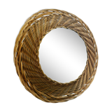 Small rattan mirror