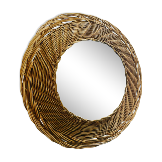 Small rattan mirror