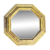 Octagonal Tuscan Wall Mirror. Art Deco. Iridescent wood/brass frame.