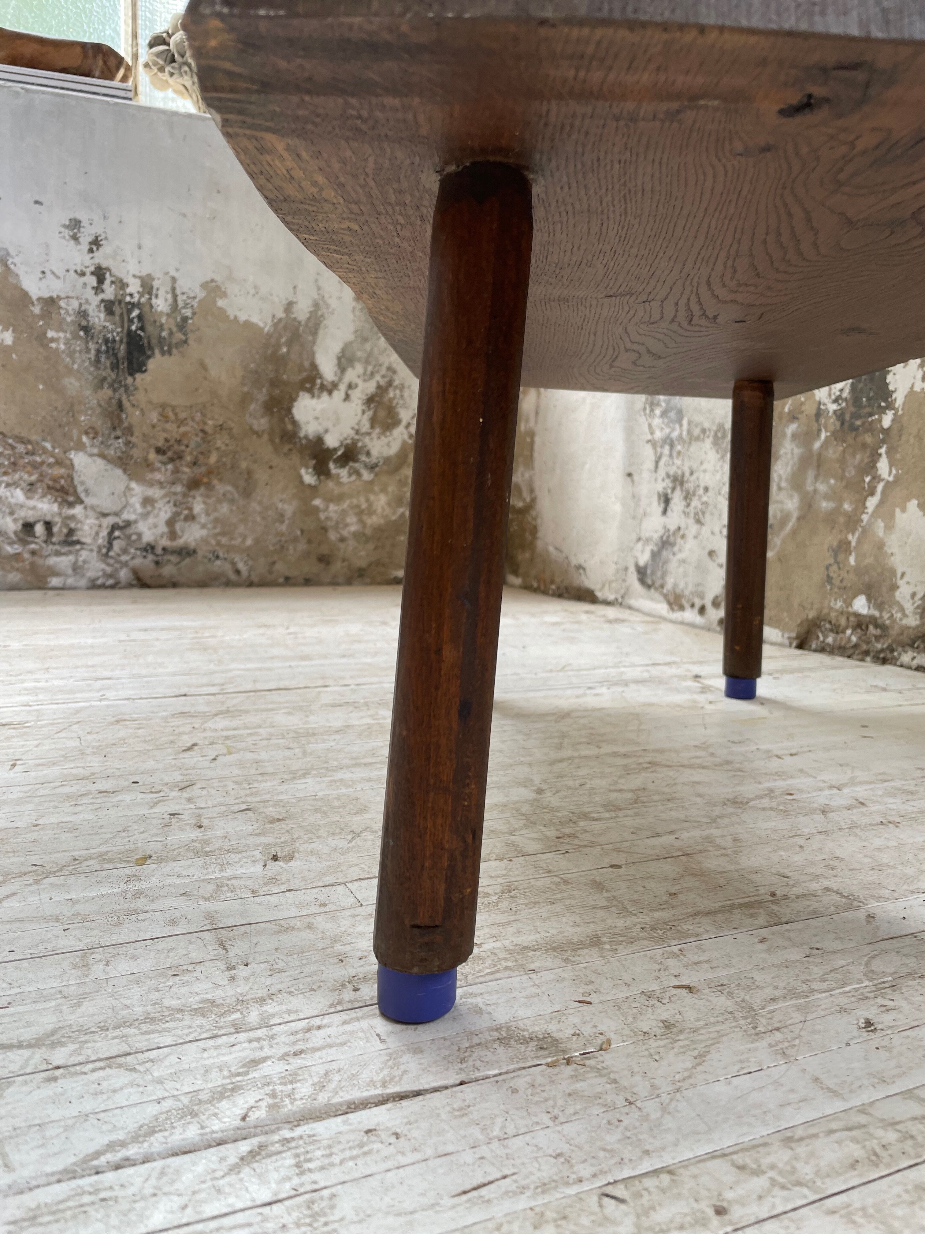 Brutalist oak coffee table