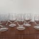 Set of 7 engraved crystal glasses