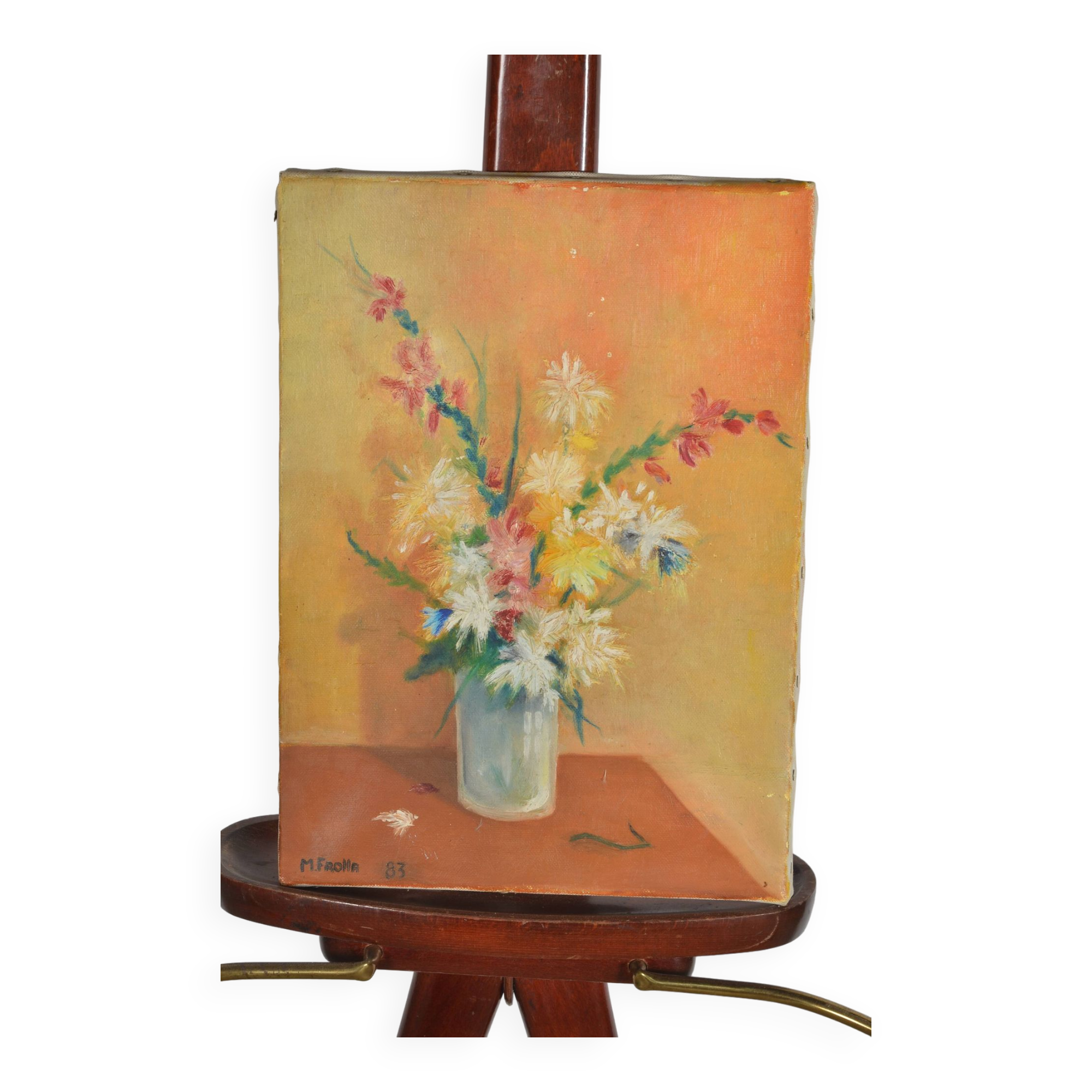 Oil on canvas bouquet of flowers