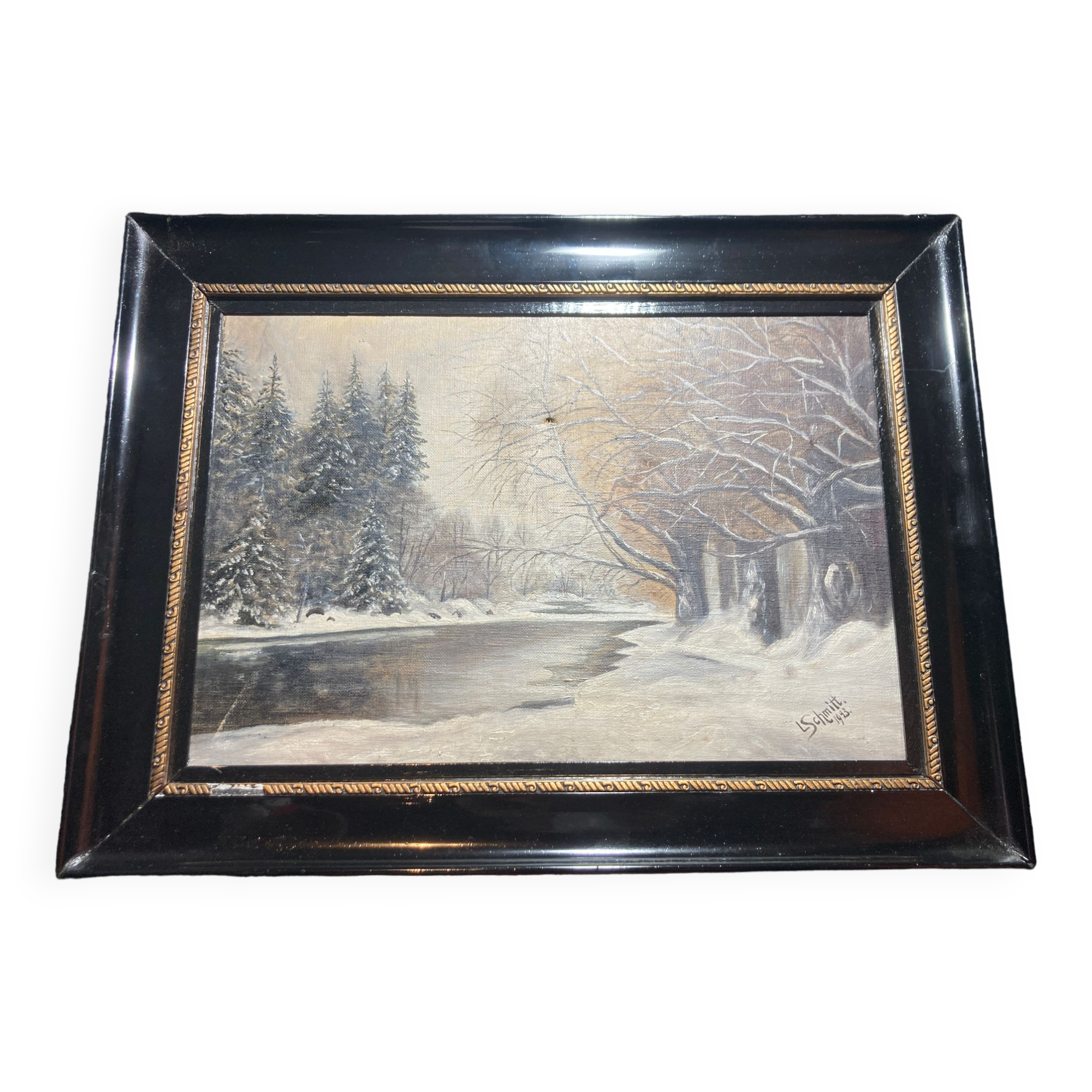 Oil on canvas signed L. Schmitt 1993