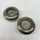 Set of two silver metal candlesticks from the 70s