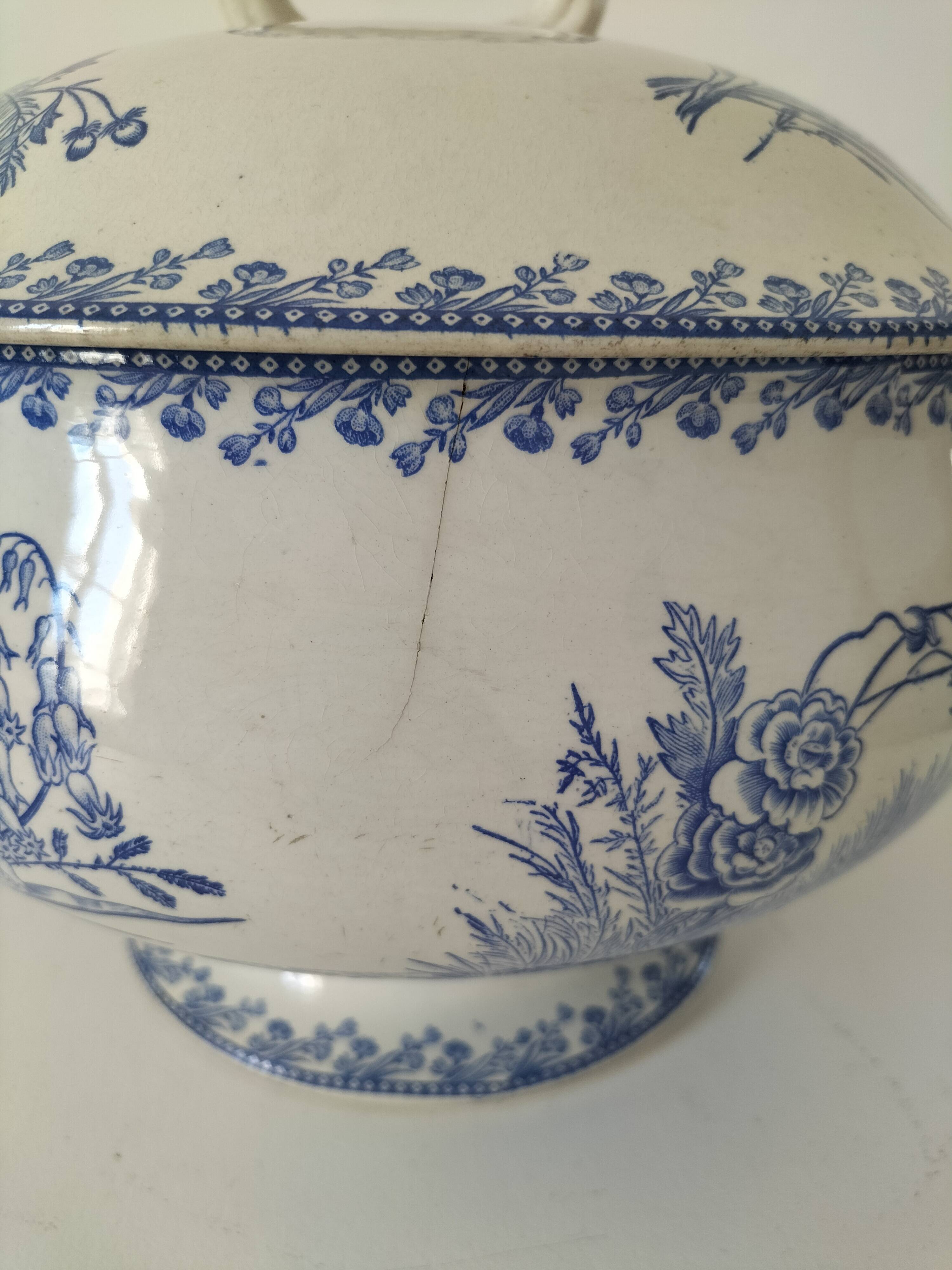 Antique FF Pexonnes soup tureen – “Birds” model