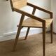 Set of 4 designer chairs in solid oak