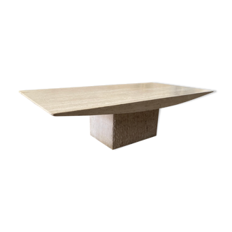 Travertine coffee table, 1980