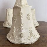 Clip-on lampshades in fabric and beads