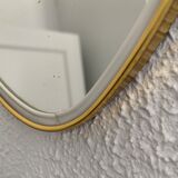 Vintage mirror 1960 asymmetrical mirror - 25 x 20 cm