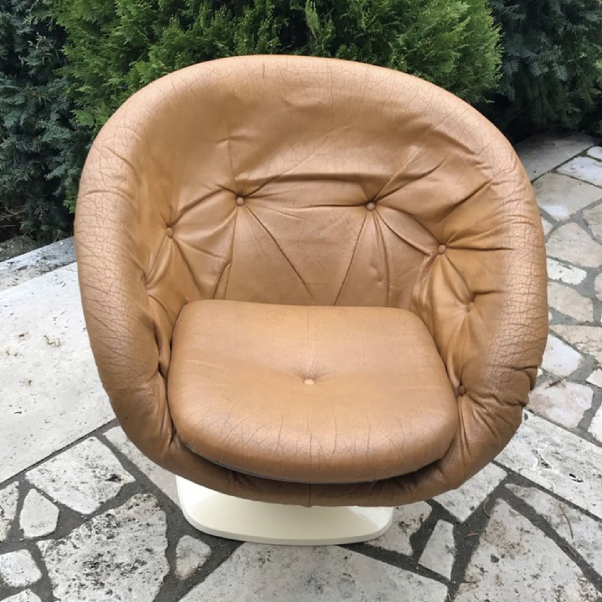 French Plastic Club Chair by Raphael Raffel, 1970s