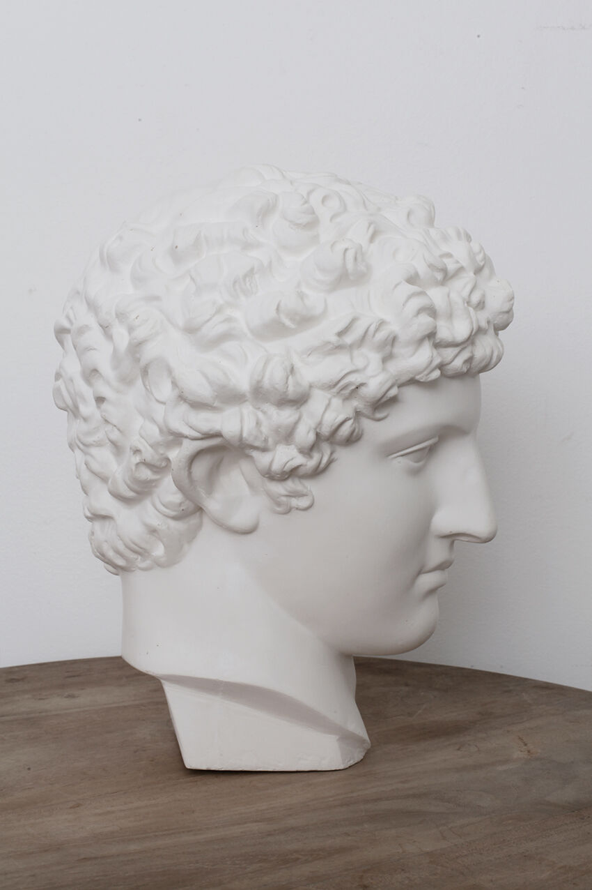 Greek head in matt white plaster