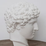 Greek head in matt white plaster