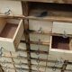 Restored workshop furniture. Industrial style. Vintage.