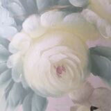 Half-moon box painted wood