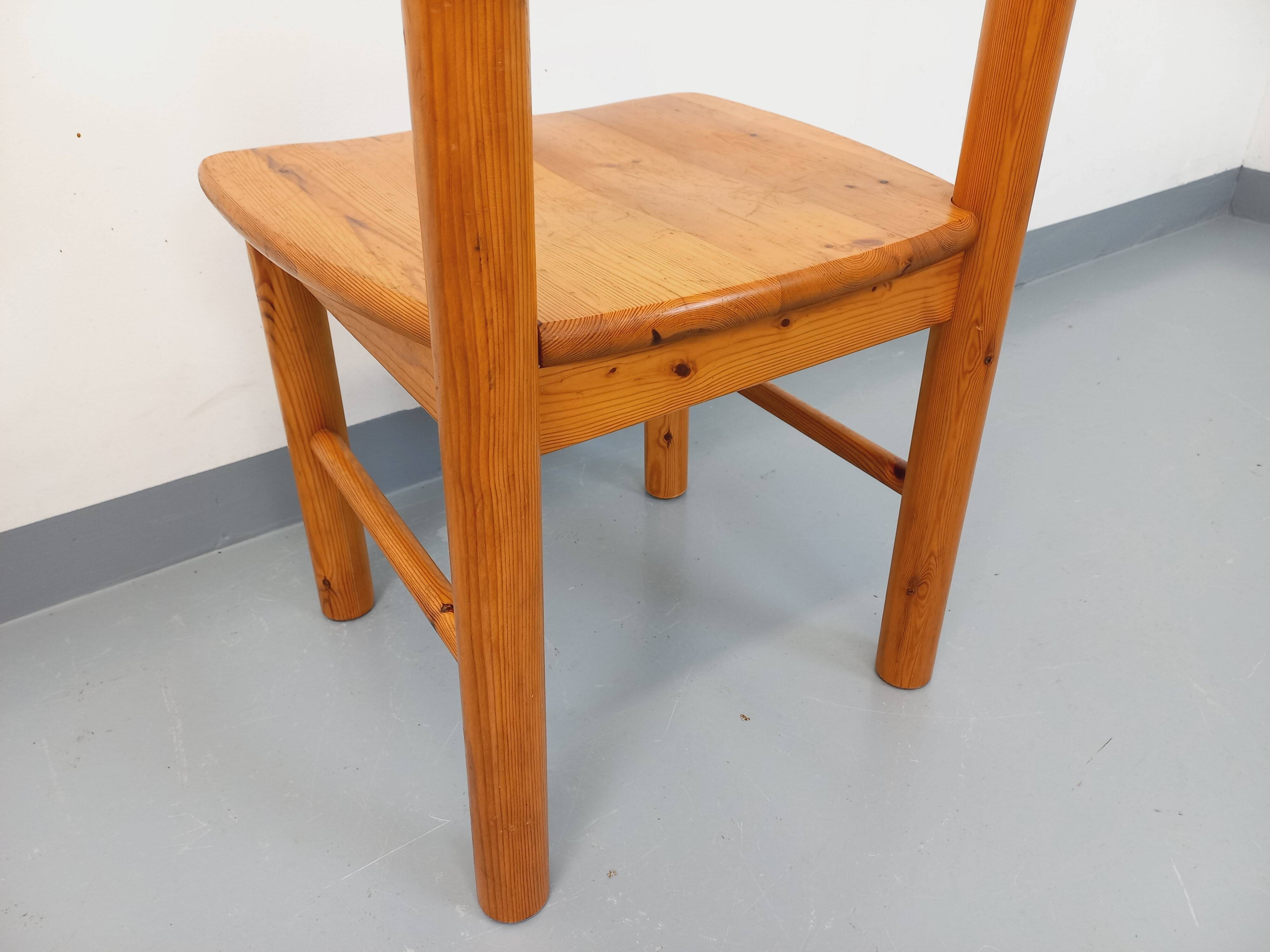 Vintage Scandinavian Rainer Daumiller chair in pine from the 70s