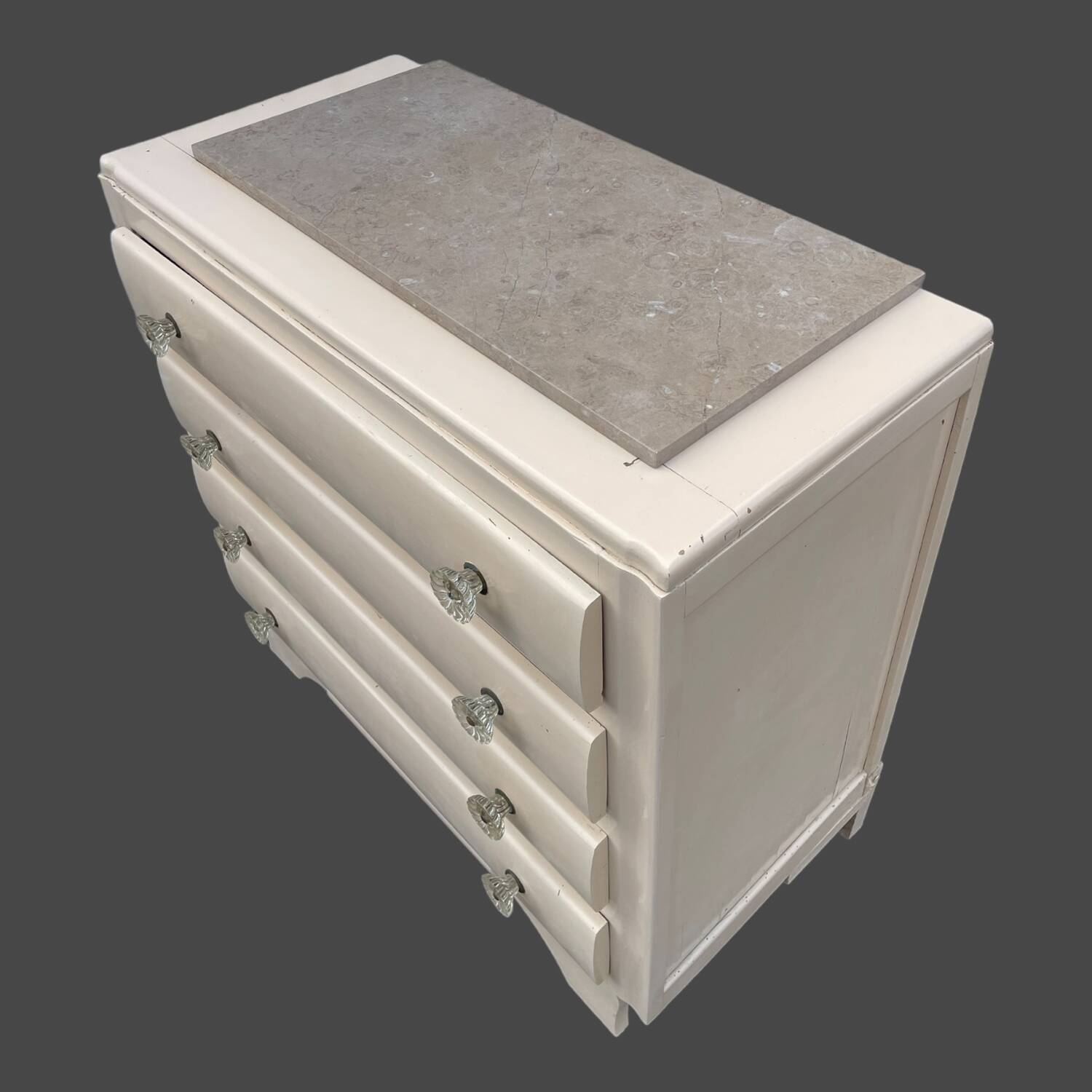 Art Deco chest of drawers with moustache feet, 1930