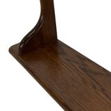 Vintage book shelf wall rack 1970s wood minimalist design