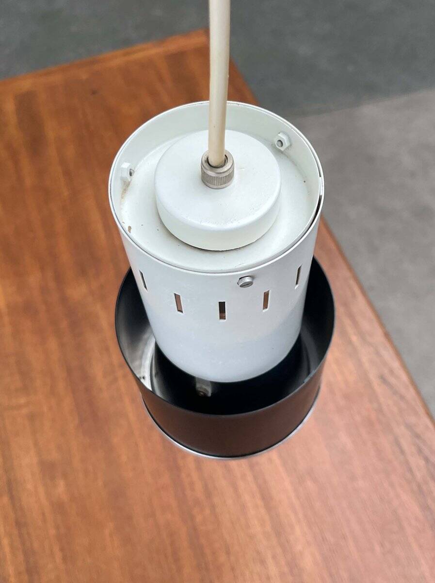 Mid-century minimalist Dutch suspensions attributed to Louis Kalff for Philips, 1950s, set of 4.