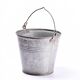 Pot de fleurs de seau en zinc vintage