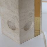 Vintage travertine table lamp attributed to Fratelli Mannelli, Italy, 1970s
