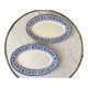 Duo of oval flat terre de fer u&c sarreguemines model "syrah" late nineteenth