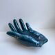 Empty pocket ceramic ring fat lava signed vallauris 70s