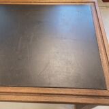 Old chemistry table in slate oak and copper