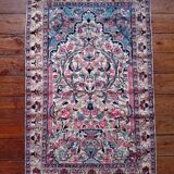 Pakistani wool and silk handmade rug 190x120cm