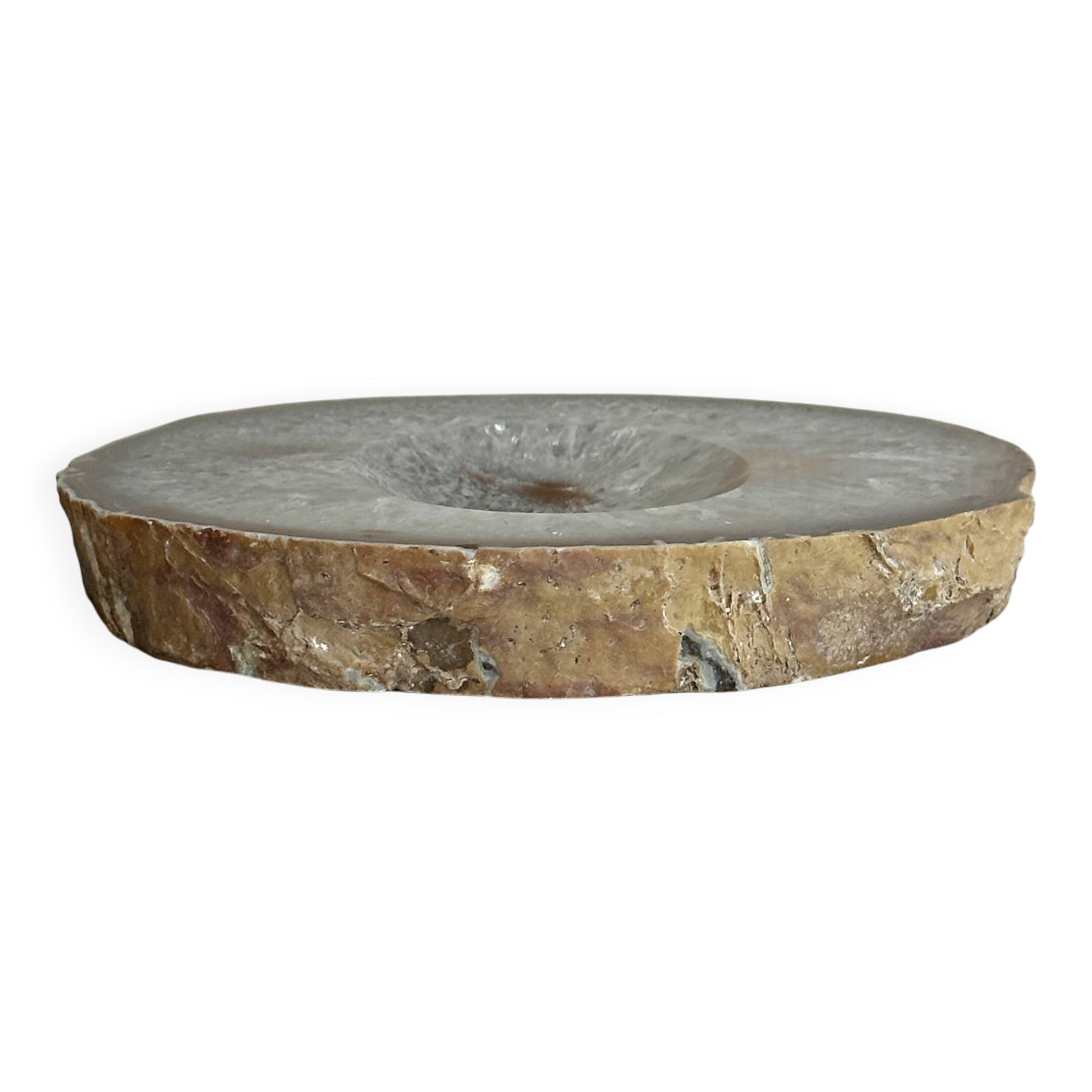 Natural agate catchall tray