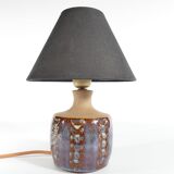 Scandinavian Modern Blue Glazed Stoneware Table Lamp, Søholm Stentøj, 1960s