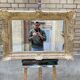 Large gilded Napoleon III mirror – late 19th century – restored, new glass