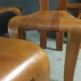 1980's wooden dining chairs.