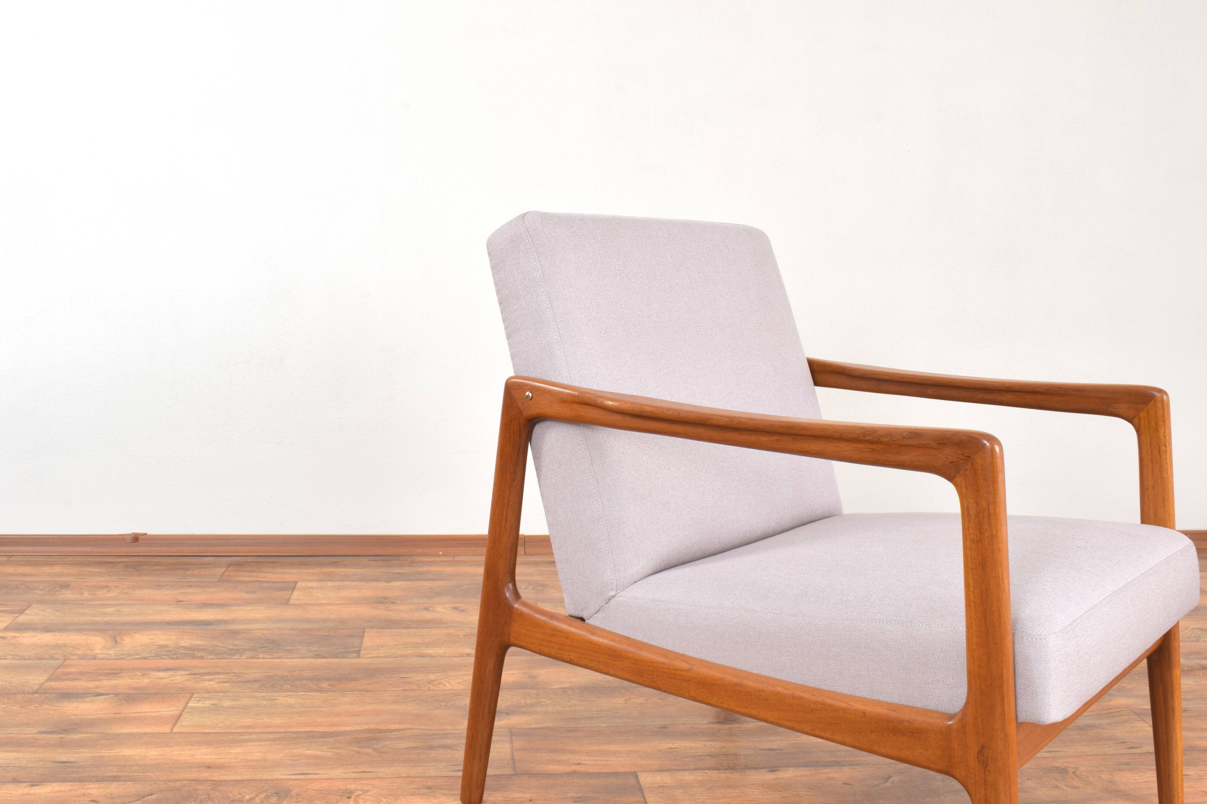 Mid-Century Swedish Teak Lounge Chair by Alf Svensson for Dux, 1960s.