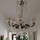 Lustre en bronze et cristal