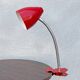 Vintage red hala zeist clamp spot lamp