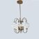 Ceiling lamp in brass and glass in the style of Angelo Brotto, 1950s.