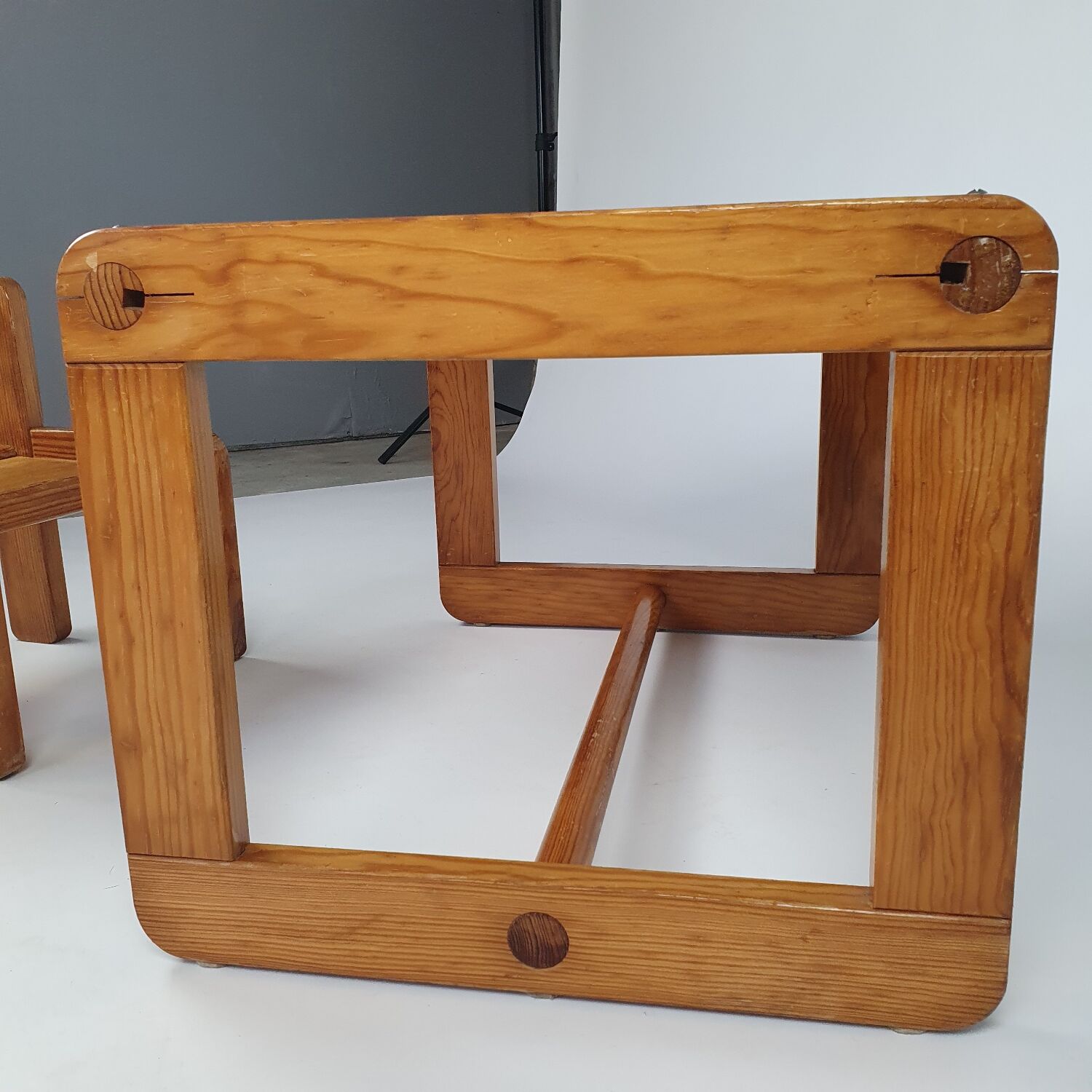 Children's pine desk and chair