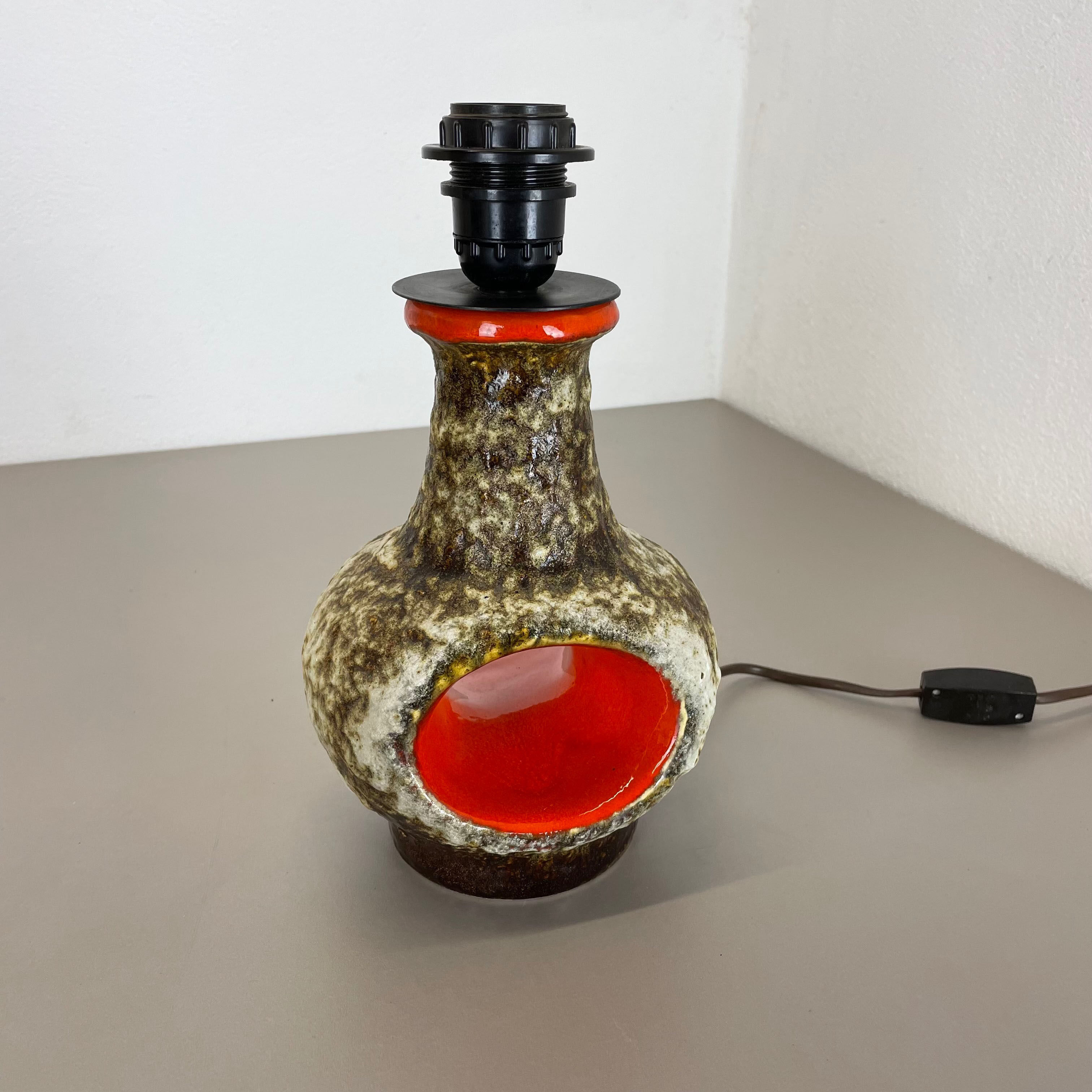 Rare Fat Lava Ceramic Pottery Table Light by Dümler and Breiden, Germany, 1970s
