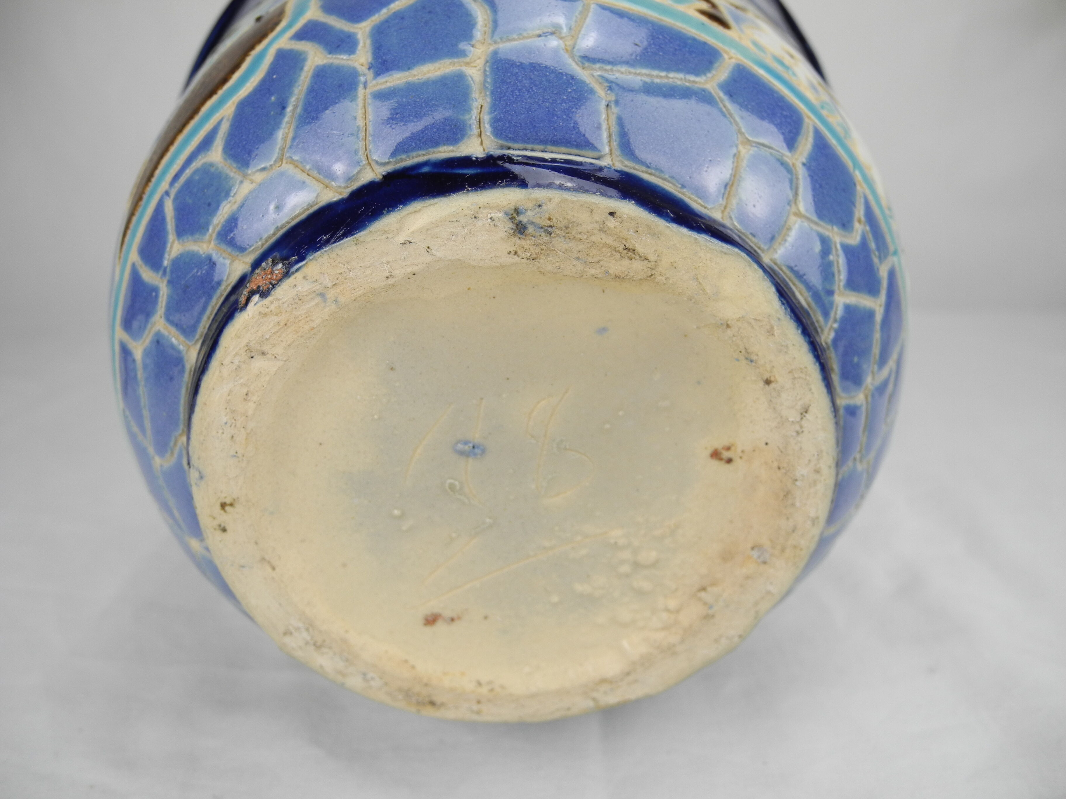 Old pot flowers cache pot mosaic mosaic vintage mosaic flowerpot