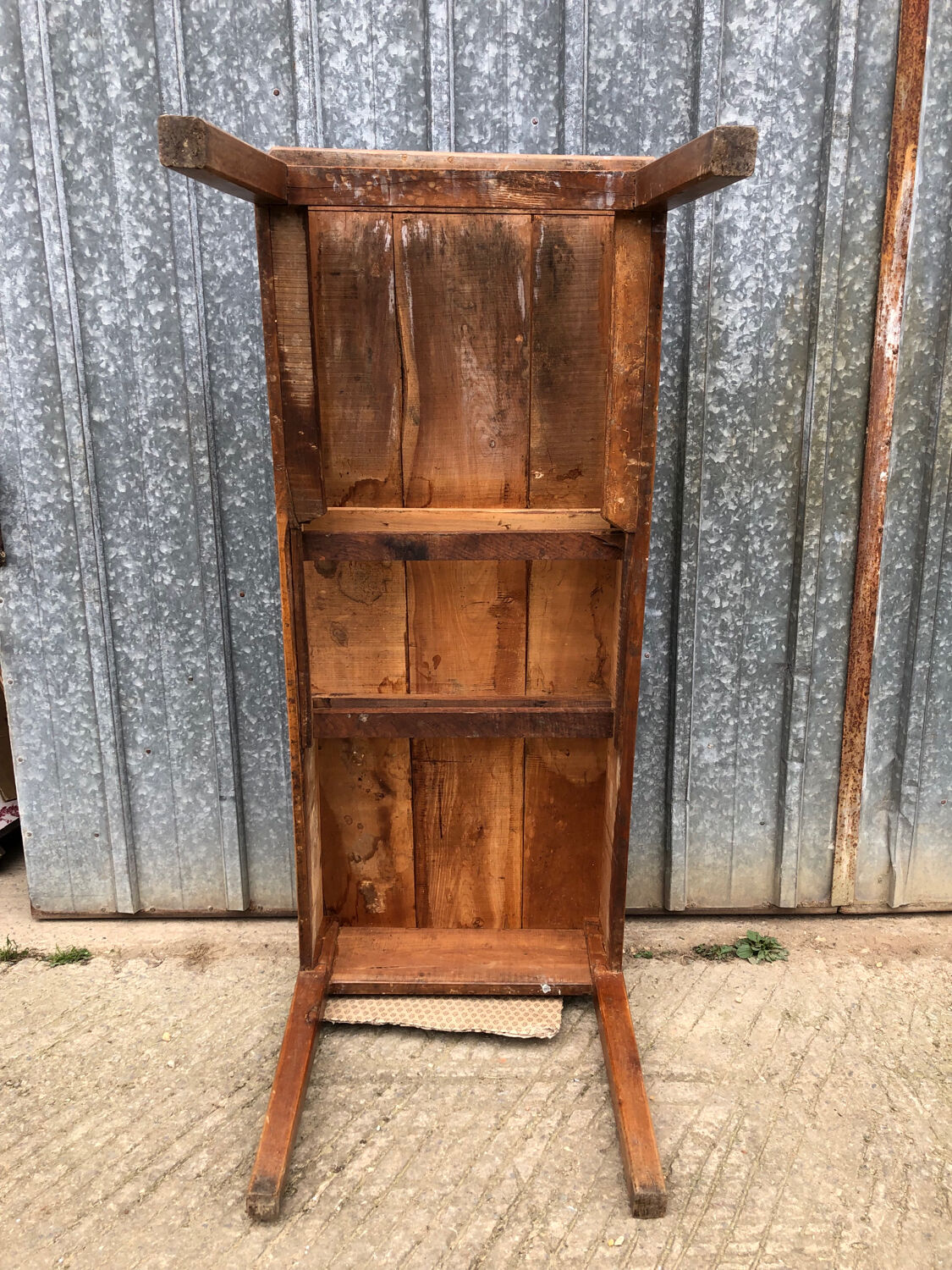 Antique cherry farmhouse table with 3 drawers