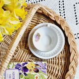 Wicker and glass top