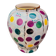 Vase Hubert Bequet Quaregnon en Faïence Nacrée Décor Confetti - Années 50-60