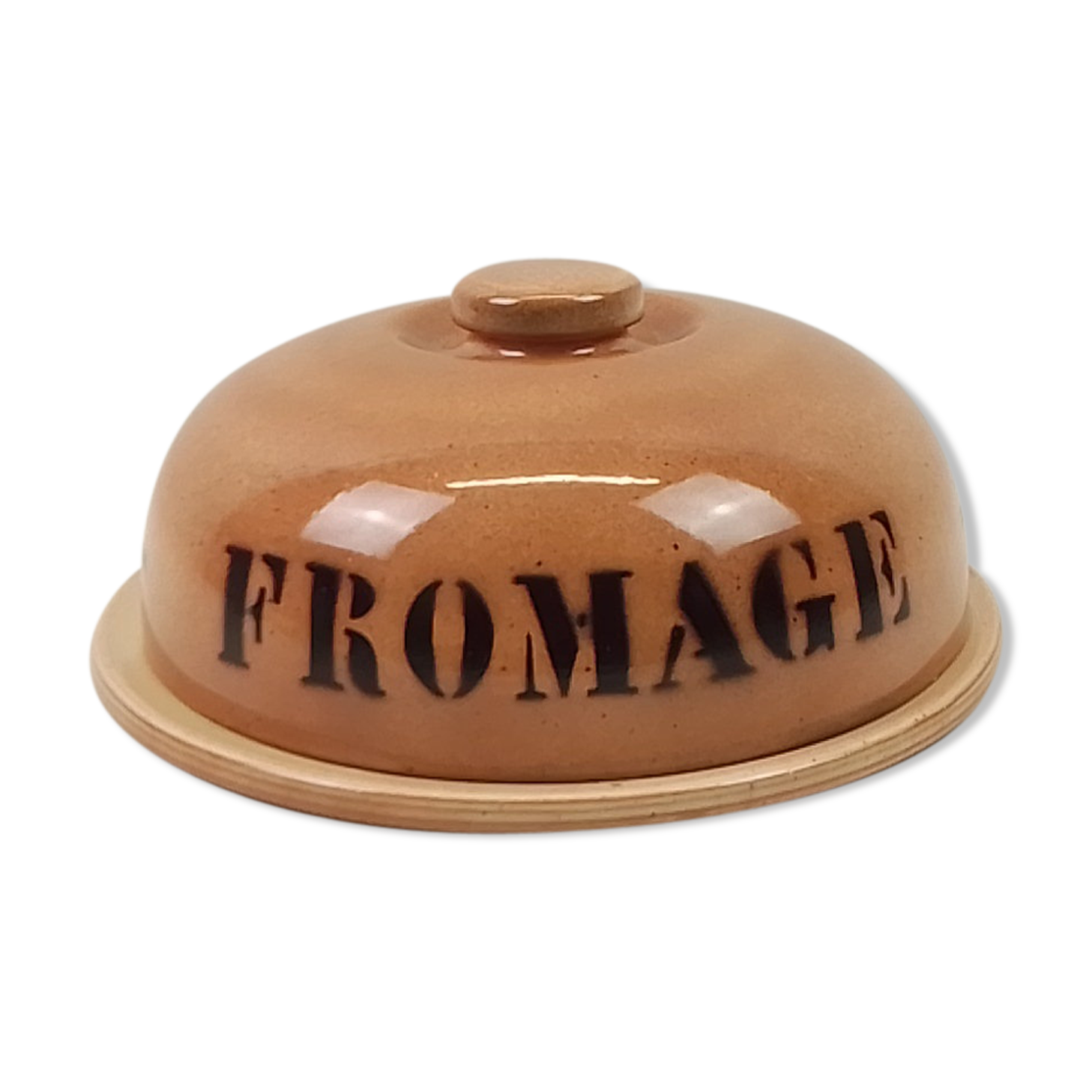 Cloche à fromage en céramique brune Elchinger Soufflenheim