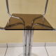 Vintage console 70/80 chrome marble glass