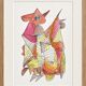 Peinture abstraite colorée – Acrylique sur papier – 24 × 34 cm