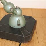 JIELDE 2-arm green lamp, 1960s square foot