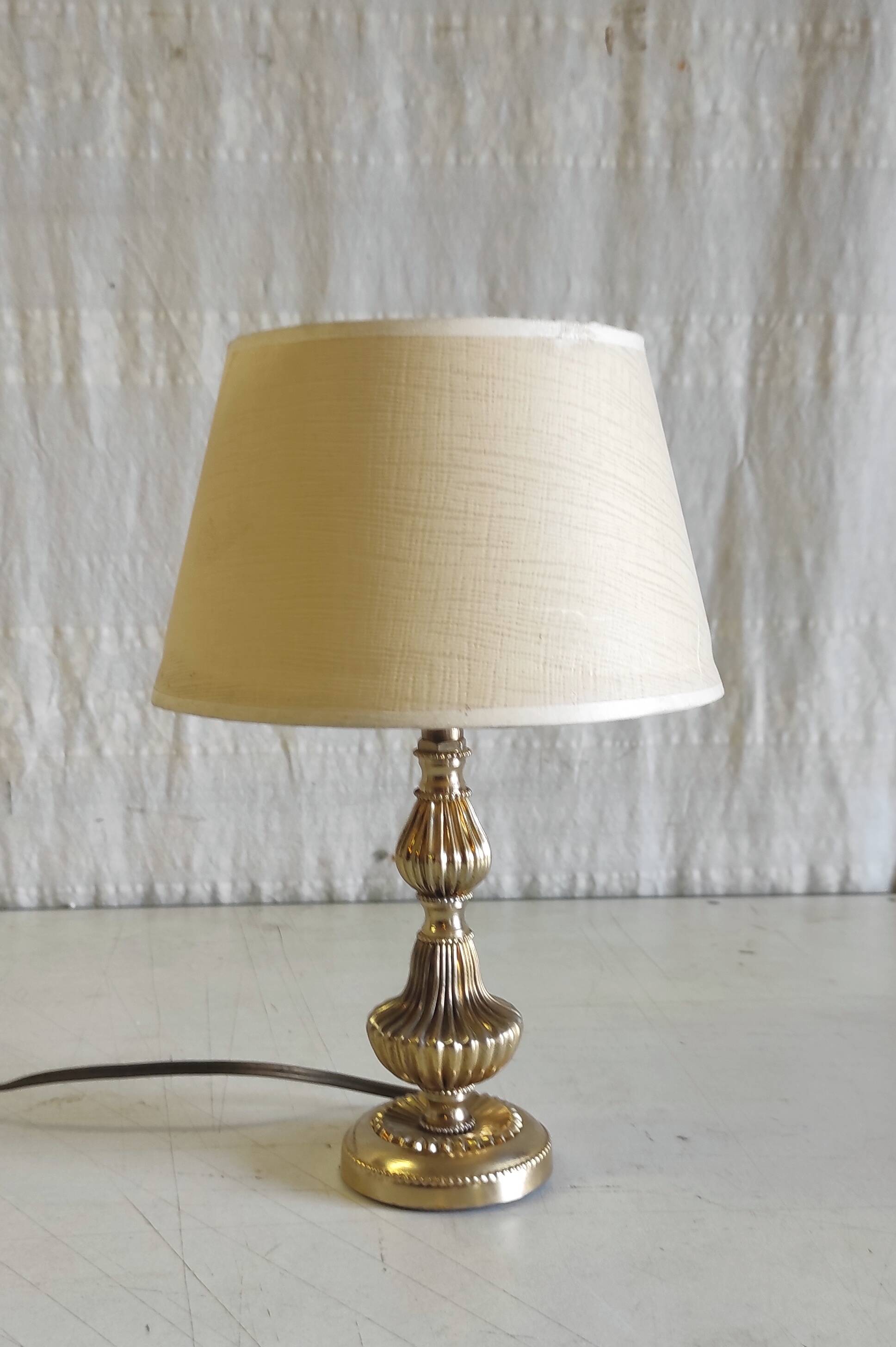 Lampe à poser en laiton doré - mid. XXeme