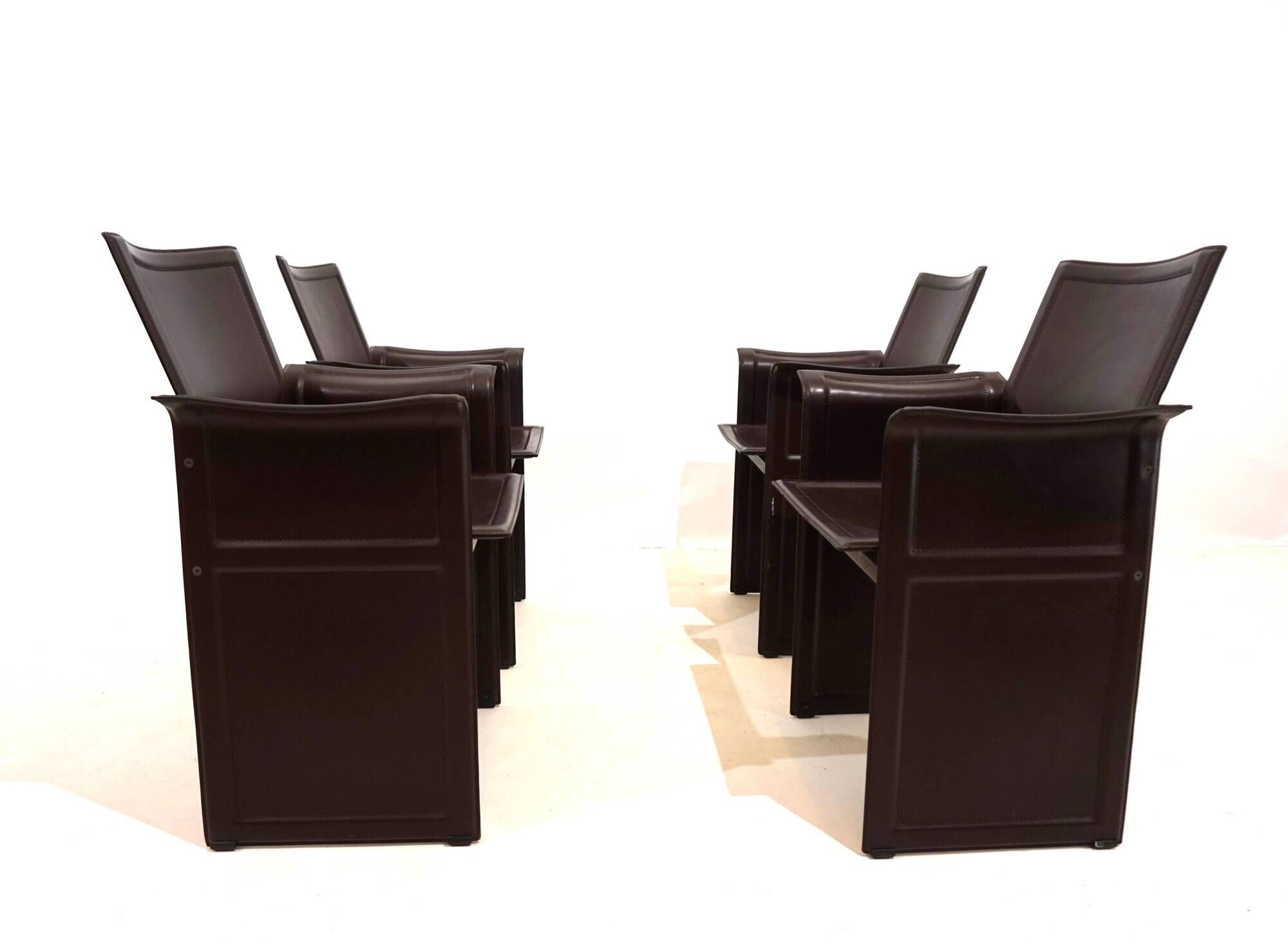 Set of 4 Matteo Grassi Korium dining/conference chairs by Tito Agnoli